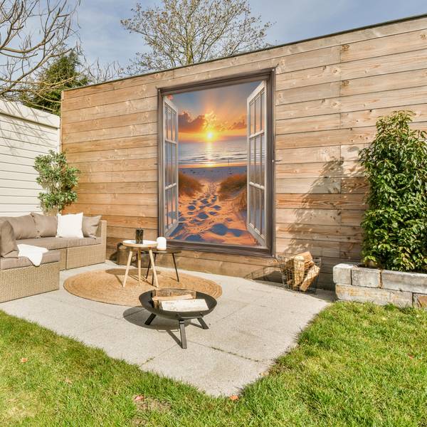 GARTENPOSTER Abendstrand 120 x 160 cm