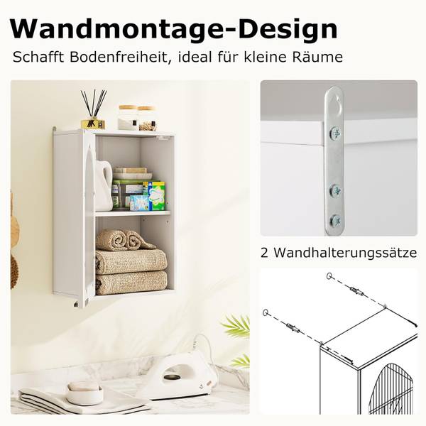 Hangkast VH34818ITNL wit - plaatmateriaal op houtbasis - 20 x 53 x 35 cm