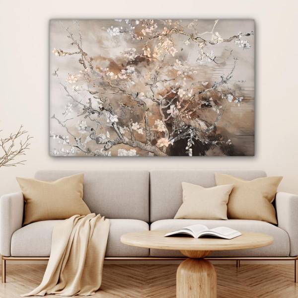 LEINWANDBILD Mandelblüte 120 x 80 cm