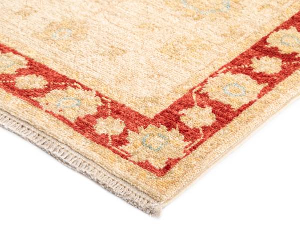 Tapis de couloir Kaizar LXXIX Beige - Laine - 60 x 1 x 368 cm
