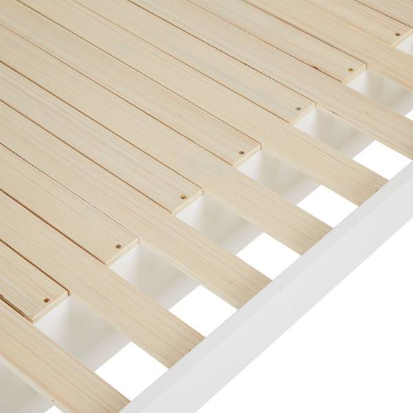 Kinderbett XXL mit Lattenrost 2591 Weiß - Massivholz - 206 x 142 x 100 cm
