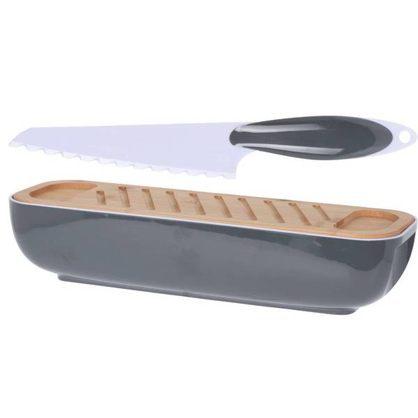 Pain avec couvercle en bois Anthracite