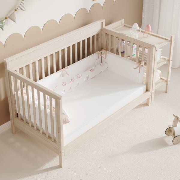 Babybett SafeNatur Ⅰ Braun - Kiefer - 75 x 90 x 185 cm