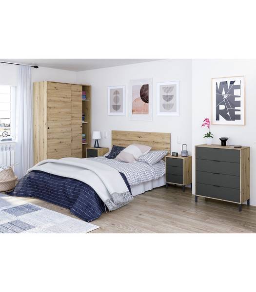 Kommode Enzo Braun - Holzwerkstoff - 40 x 94 x 78 cm
