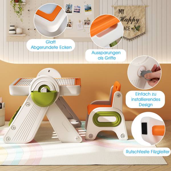 Kunststaffelei-Set TK32521 2-tlg. Orange - Kunststoff - 67 x 58 x 82 cm