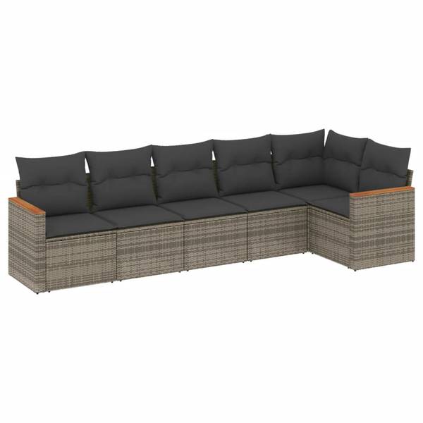 Garten-Lounge-Set 3034862-1 6-teilig Grau