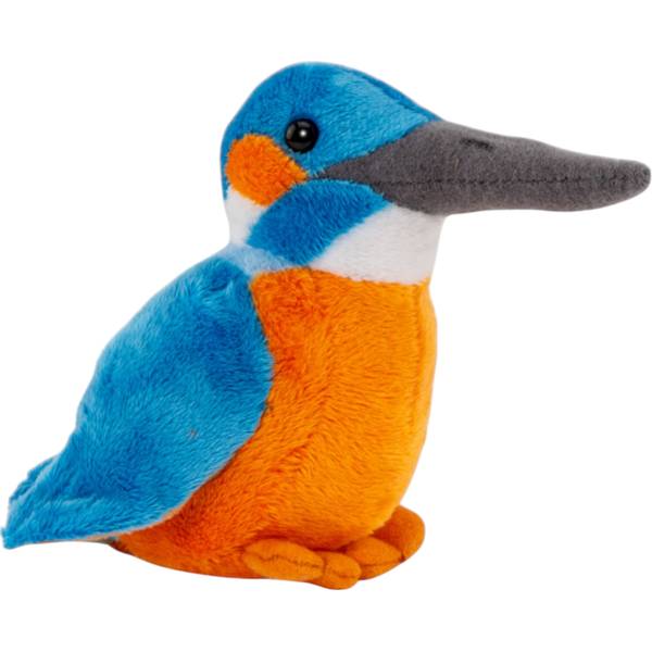Kuscheltier Eisvogel Orange - Kunstfell - 7 x 13 x 15 cm