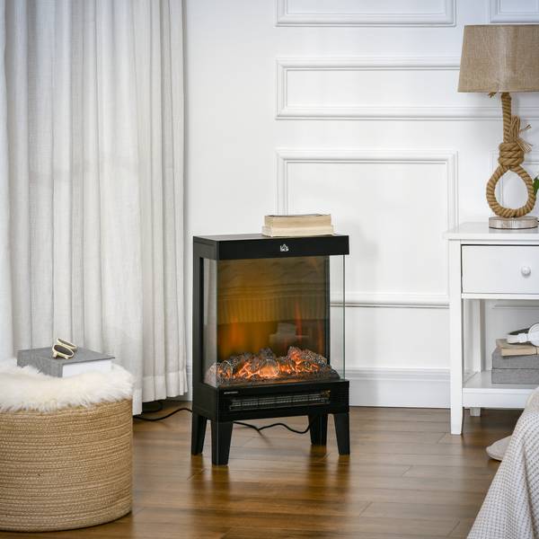 Elektrokamin 820-301V90BK Schwarz - Stahl - 20 x 62 x 41 cm