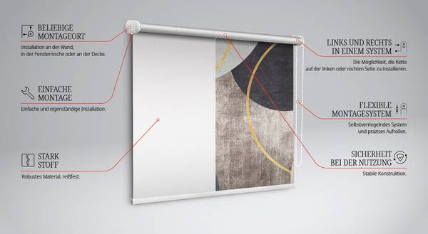 Innenrollo Abstraktion 150 x 240 x 1 cm