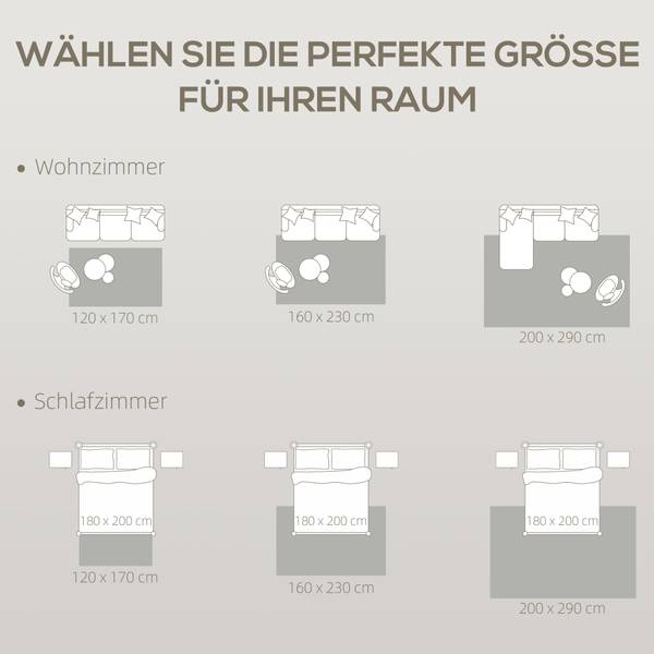 Wohnzimmerteppich 83C-031V71GY Grau - Textil - 160 x 1 x 230 cm