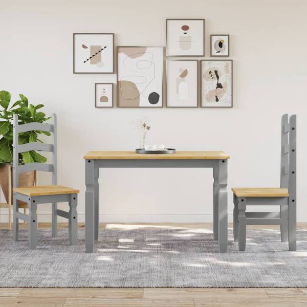 Esstisch XT3535 Grau - Massivholz - 60 x 75 x 112 cm