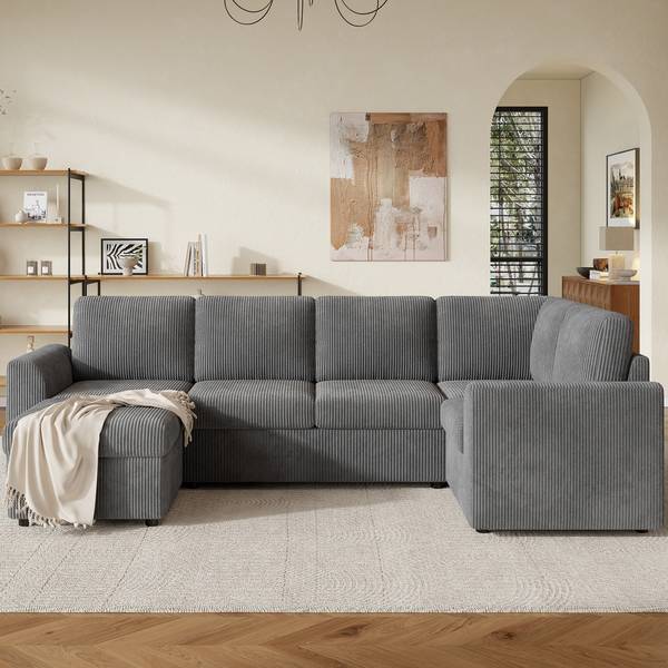 Ecksofa ChenilZoom Ⅵ Grau