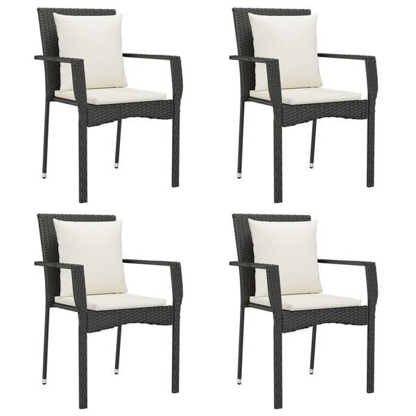Garten Essgruppe 3029232-2 (5-teilig) Schwarz - Weiß - 80 x 80 cm