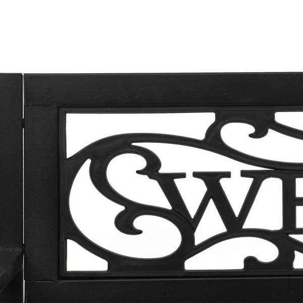 Hollywoodschaukel 317143 Schwarz - Stahl - 125 x 42 x 54 cm