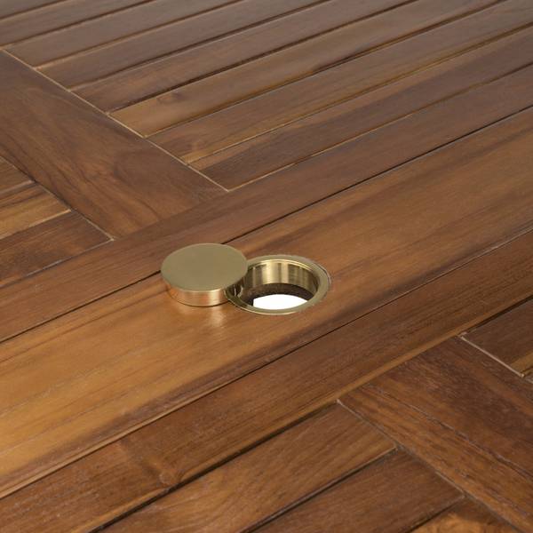 Gartentisch HANNA Braun - Teakholz - 120 x 75 x 120 cm