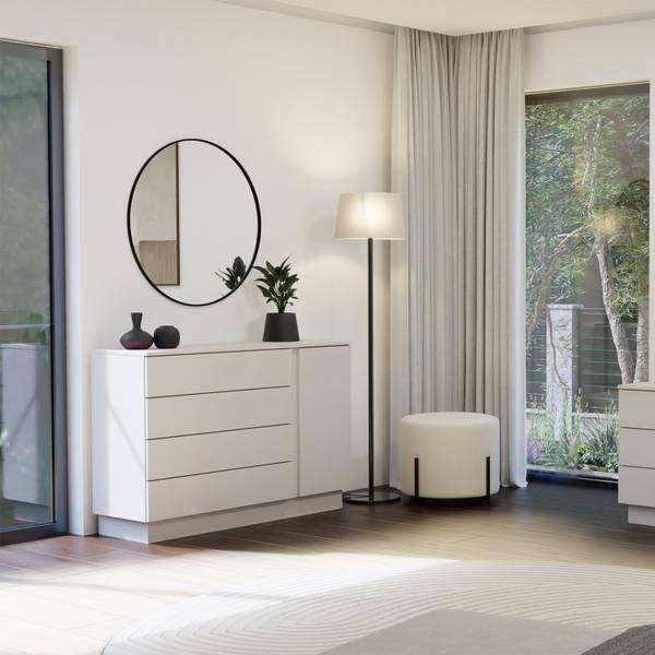 Kommode Linus Beige - Holzwerkstoff - 125 x 84 x 40 cm