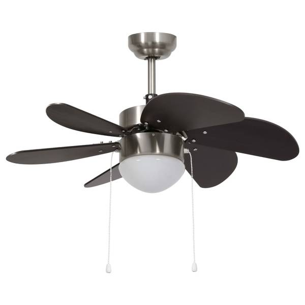 Ventilateur de plafond 3006465 Marron - Chrome - 76 x 43 x 76 cm