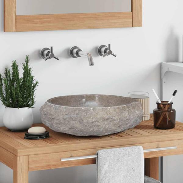 Becken 296893 Grau - Marmor - 40 x 12 x 40 cm