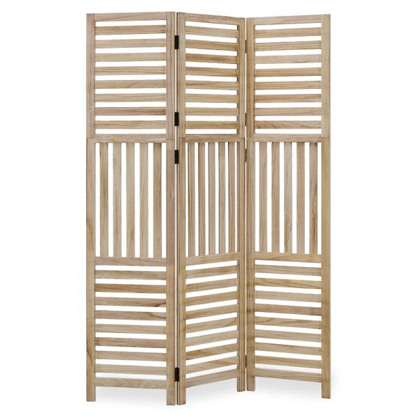 Paravent 2903 3-teilig Braun - Holz teilmassiv - 120 x 170 x 2 cm