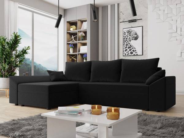 Ecksofa Dante L Lux Schwarz