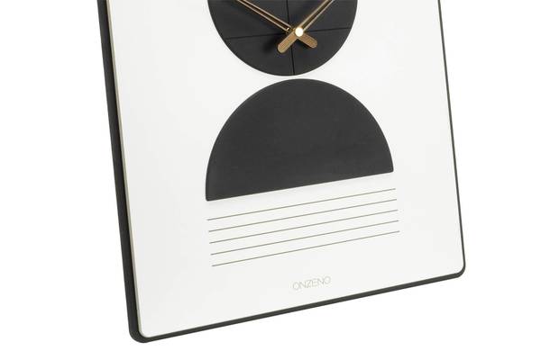 Horloge murale design Arc Solis Blanc - Bois manufacturé - 35 x 60 x 1 cm