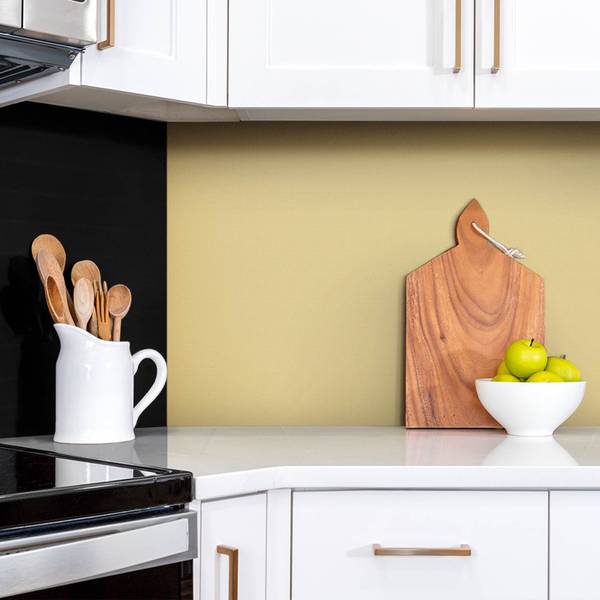 Zelfklevend Wandpaneel Luteo geel - polyester-PVC - 100 x 50 x 0 cm