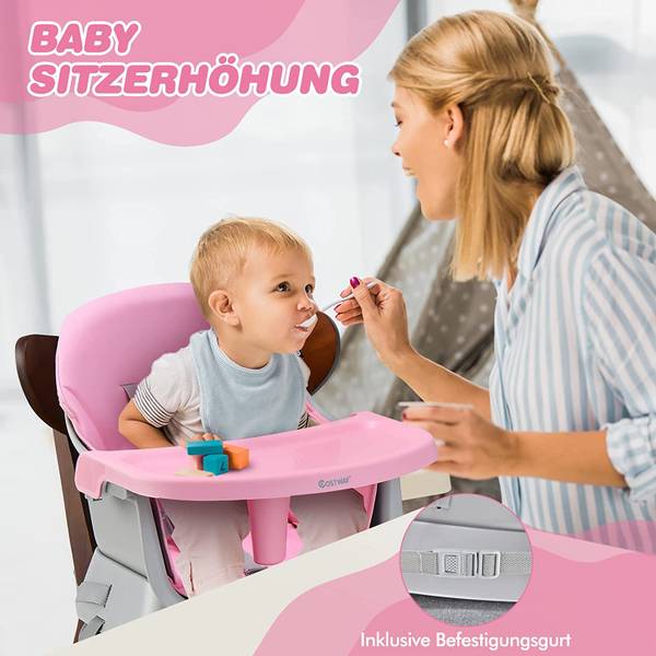 6-in-1 Babyhochstuhl Pink