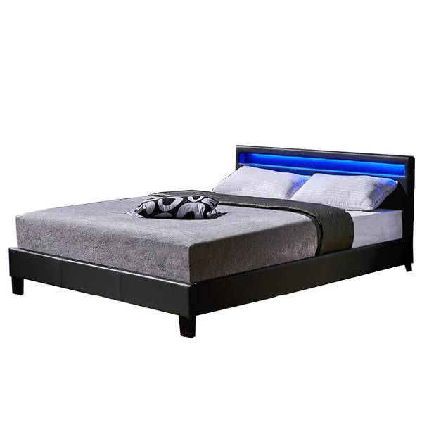 LED Bett ASTRO Dunkelgrau - Grau - 148 x 79 x 214 cm