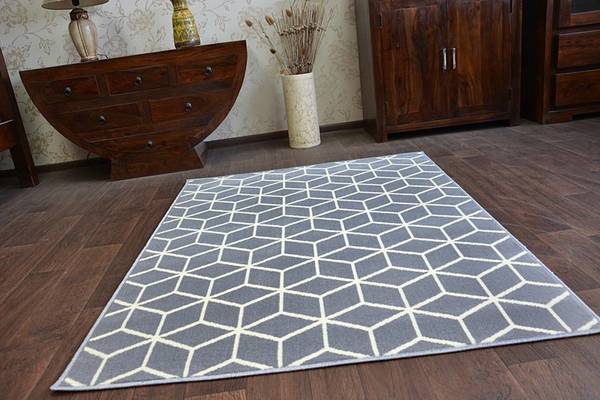 Tapijt P12909 grijs - polypropeen - 185 x 1 x 270 cm