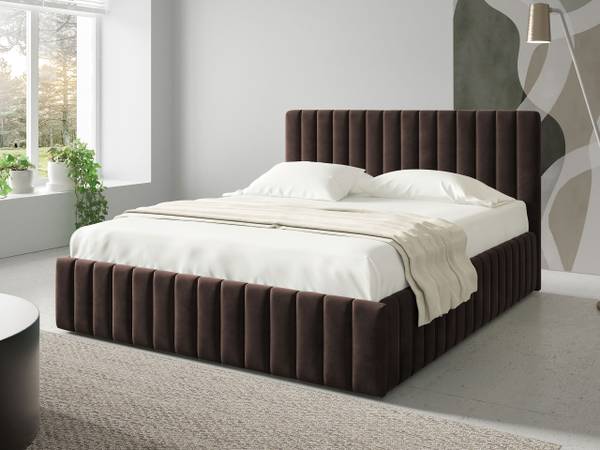 Polsterbett Lewezo Kaffeebraun - Liegefläche Breite: 140 cm