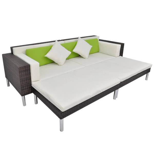 Gartenmöbel-Set 294024 (4-teilig) Braun - Polyester - Stahl - 68 x 29 x 100 cm