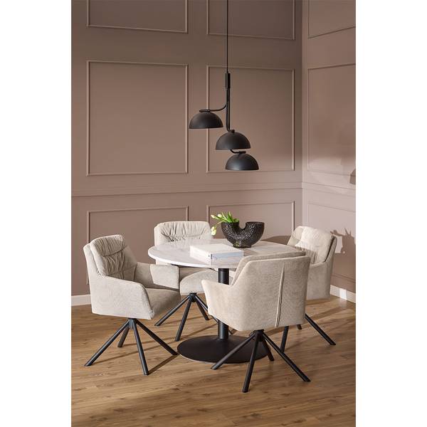 Esszimmerstuhl Alonso 2er Set Beige - Textil - 64 x 86 x 61 cm