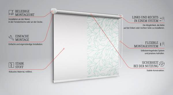 Innenrollo TURQUO 60 x 140 cm