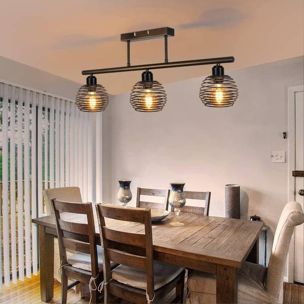 Plafonnier Franz Noir - Métal - 15 x 30 x 68 cm