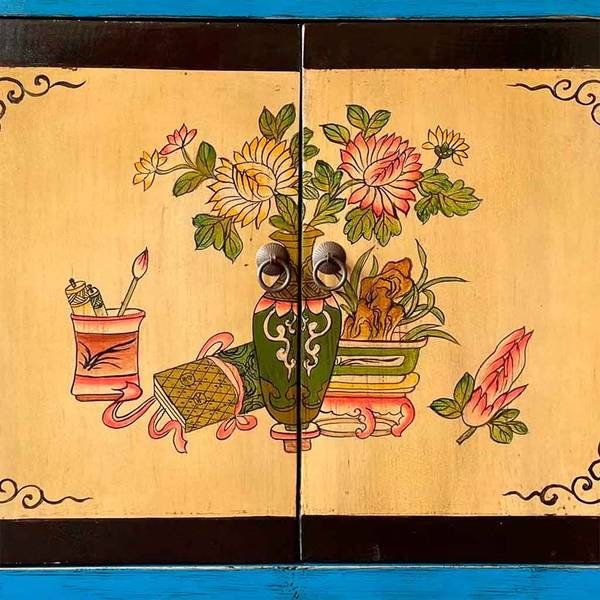 Sideboard 4523330092 Blau - Holz teilmassiv - 90 x 87 x 40 cm