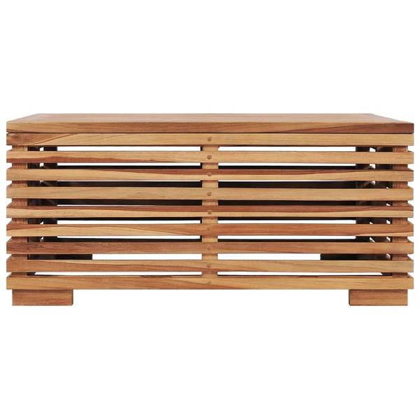 Gartentisch 3007476 Grau - Teakholz - 70 x 31 x 70 cm