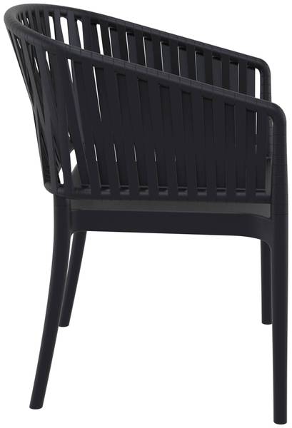 Gartenstuhl Portofino 4er Set Schwarz - 4er Set