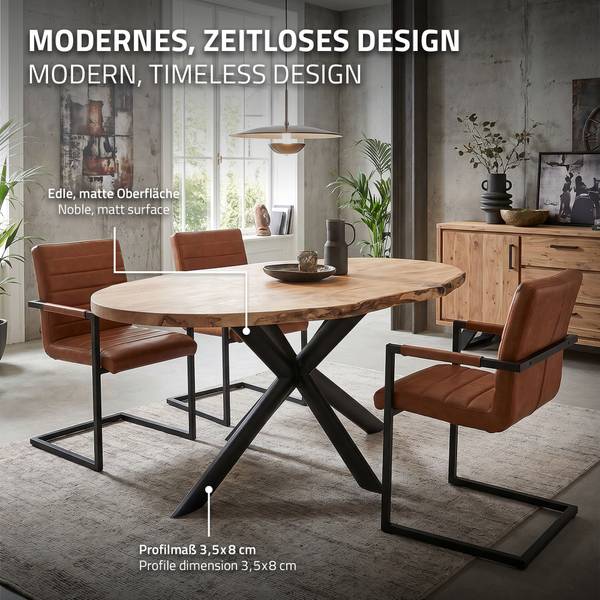 Pied de table AXION-S Noir - Métal - 78 x 72 x 120 cm