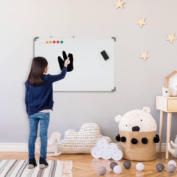 Whiteboard 911-016V01WT wit - metaal - 60 x 2 x 90 cm