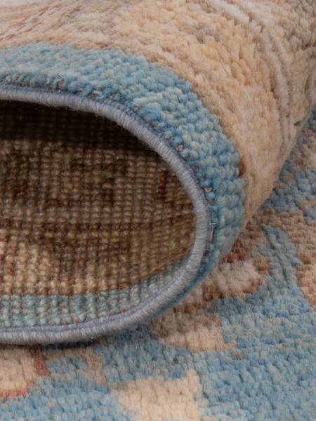 Orientteppich Oriental Blau - Naturfaser - 152 x 1 x 189 cm