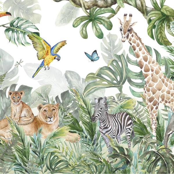 Papier Peint ANIMAUX Plantes Nature 315 x 210 x 210 cm