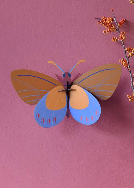 Wandobjekt Azur-Monarch Naturfaser - Papier - 10 x 21 x 34 cm