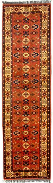 Orientteppich Läufer Oriental Orange - Wolle - 84 x 1 x 305 cm