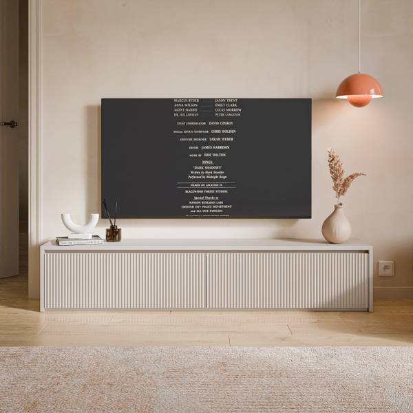 TV-Lowboard VEMMI Grau - Melamin - 180 x 36 x 32 cm