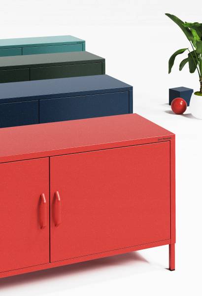 TV Schrank Rosa Rot
