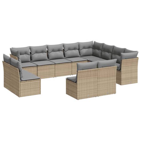 Garten-Lounge-Set 3035207-1 12-teilig Beige - Grau