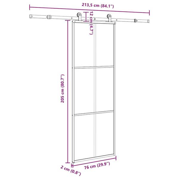 Schiebetür 3045054-3 Breite: 76 cm
