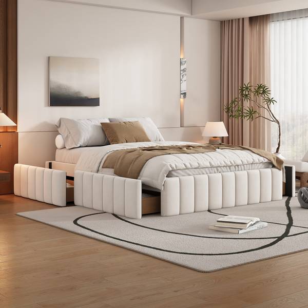Kinderbett ｜K-406 Beige - Textil - 149 x 35 x 218 cm