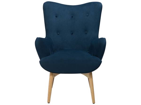 Sessel VEJLE 2-tlg Blau - Braun - Dunkelblau