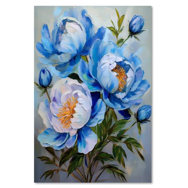 Wandbild pfingstrosen blumen gemalt kaufen
